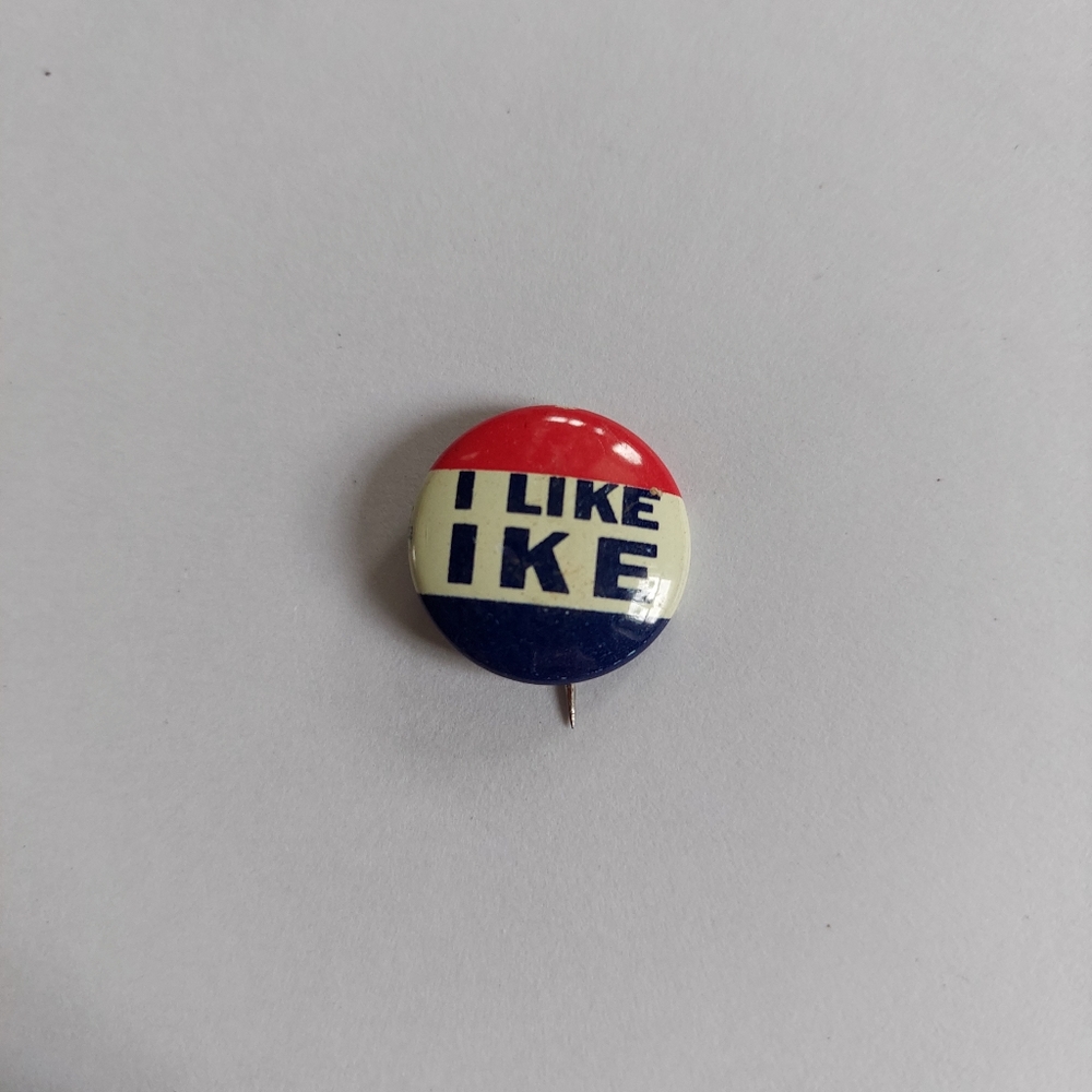 Vintage Pinback Button Ribbon Elephant I Like Ike 50s Dwight D Eisenhower - Picture 5 of 11